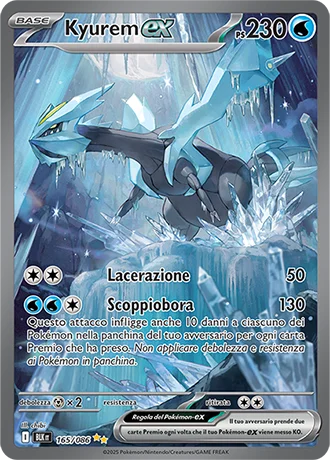 Kyurem ex Luce Nera carta Pokémon italiana