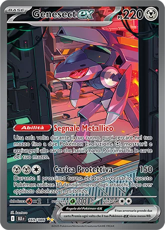 Genesect ex Luce Nera carta Pokémon italiana