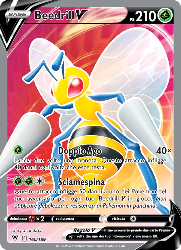 Beedrill V Lucentezza Siderale carta Pokémon italiana UR