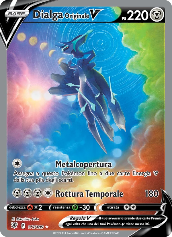 Dialga Originale V Lucentezza Siderale carta Pokémon italiana UR