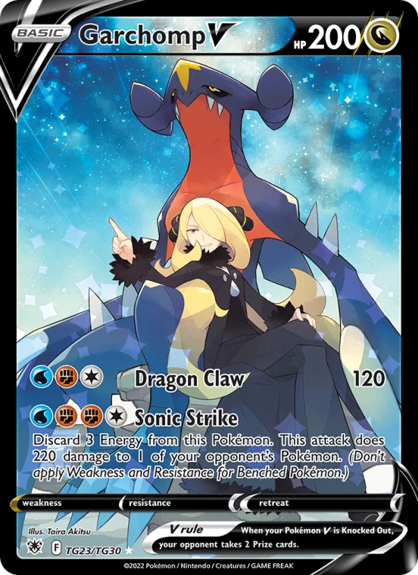 Garchomp V Lucentezza Siderale carta Pokémon italiana TG