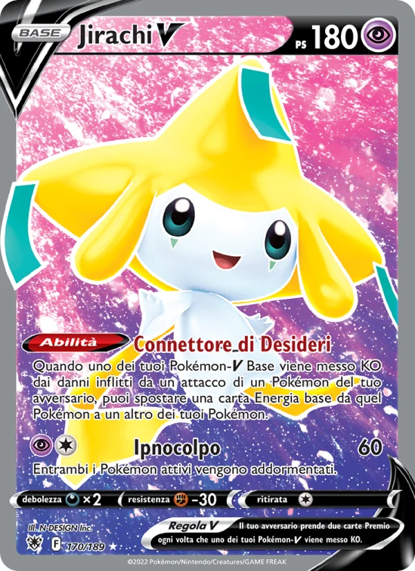 Jirachi V Lucentezza Siderale carta Pokémon italiana UR