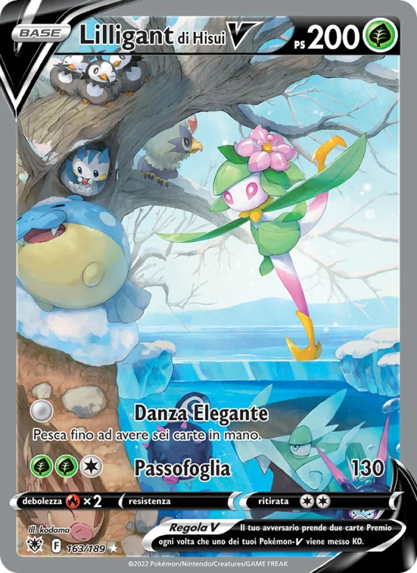 Lilligant di Hisui V Lucentezza Siderale carta Pokémon italiana UR