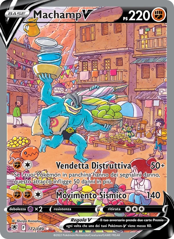 Machamp V Lucentezza Siderale carta Pokémon italiana UR