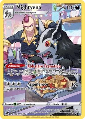 Mightyena Lucentezza Siderale carta Pokémon italiana TG