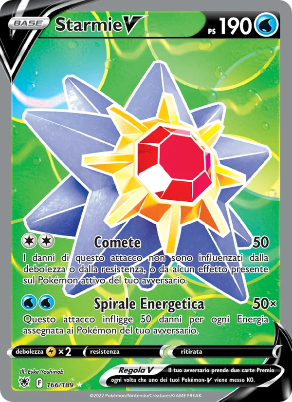 Starmie V Lucentezza Siderale carta Pokémon italiana UR