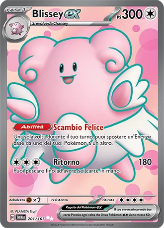 Blissey ex Crepuscolo Mascherato carta Pokémon italiana