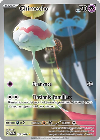 Chimecho Crepuscolo Mascherato carta Pokémon italiana IR