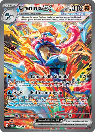 Greninja ex Crepuscolo Mascherato carta Pokémon italiana