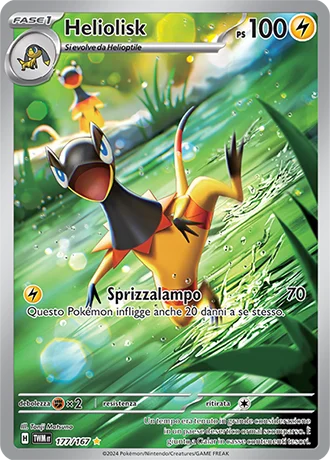 Heliolisk Crepuscolo Mascherato carta Pokémon italiana IR