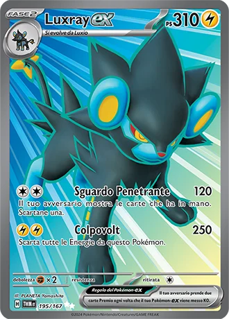 Luxray ex Crepuscolo Mascherato carta Pokémon italiana