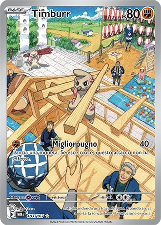 Timburr Crepuscolo Mascherato carta Pokémon italiana