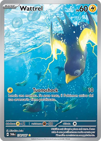 Wattrel Crepuscolo Mascherato carta Pokémon italiana