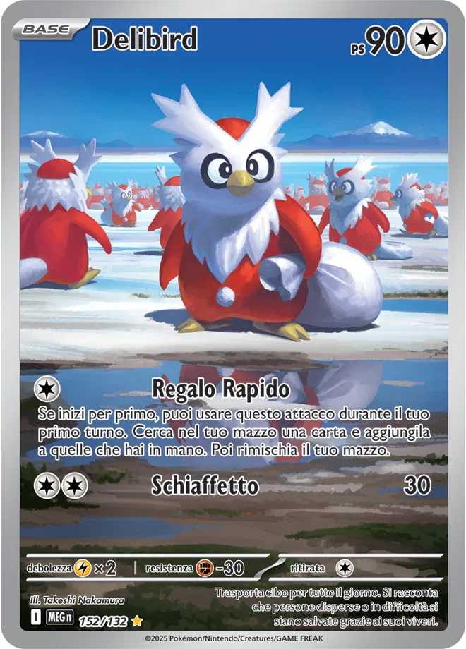 Delibird Mega Evoluzione carta Pokémon italiana IR