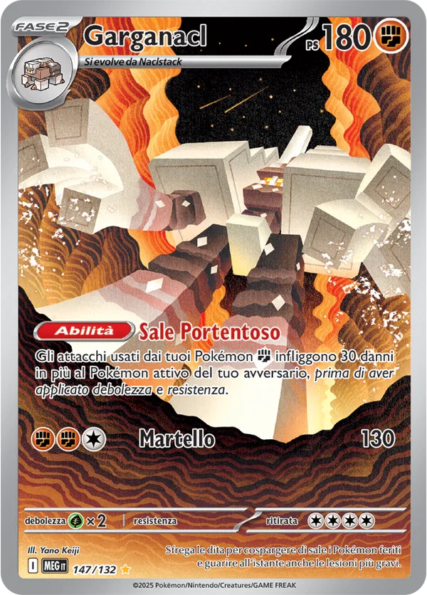 Garganacl Mega Evoluzione carta Pokémon italiana