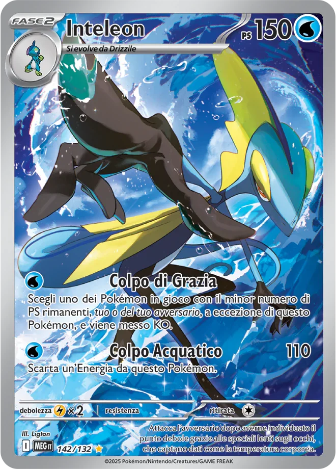 Inteleon Mega Evoluzione carta Pokémon italiana