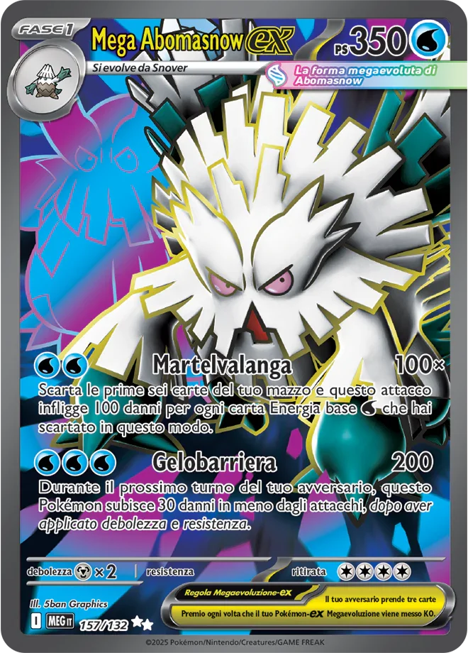 Mega Abomasnow ex Mega Evoluzione carta Pokémon italiana