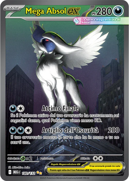 Mega Absol ex Mega Evoluzione carta Pokémon italiana