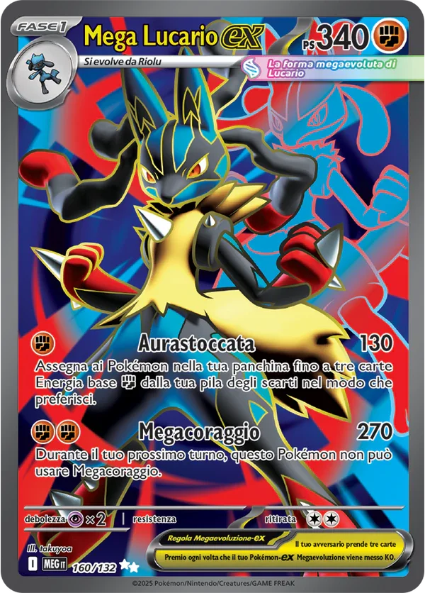 Mega Lucario ex Mega Evoluzione carta Pokémon italiana