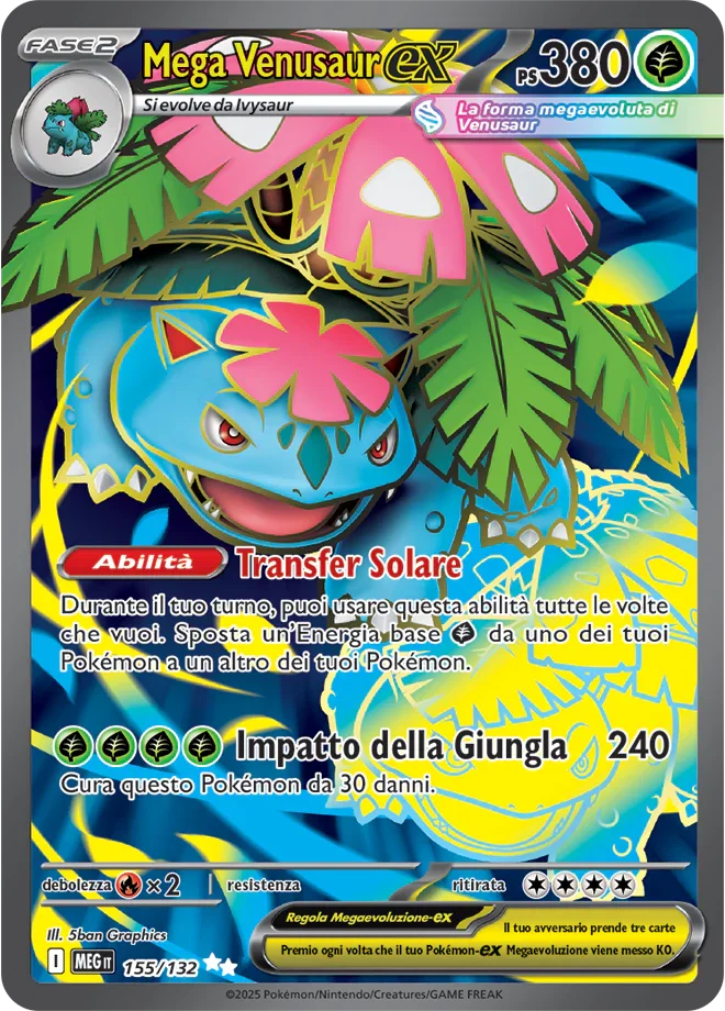 Mega Venusaur ex Mega Evoluzione carta Pokémon italiana