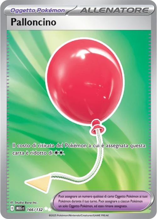 Palloncino Mega Evoluzione carta Pokémon italiana