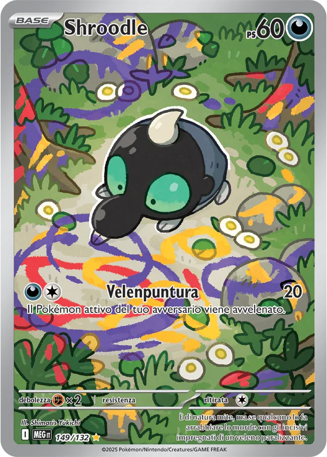 Shroodle Mega Evoluzione carta Pokémon italiana