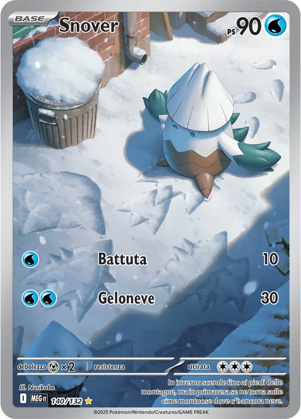 Snover Mega Evoluzione carta Pokémon italiana