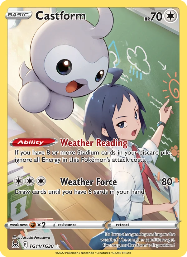 Castform Origine Perduta carta Pokémon italiana TG