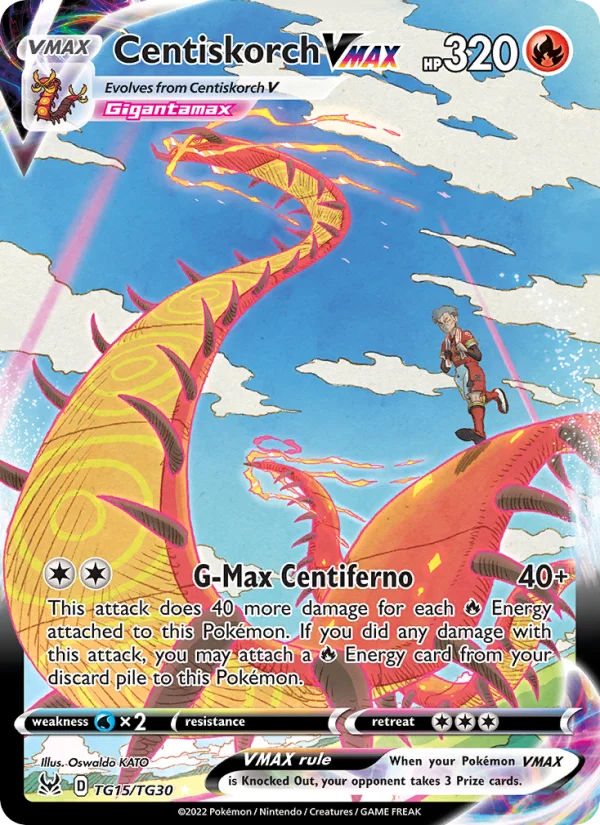 Centiskorch VMAX Origine Perduta carta Pokémon italiana TG