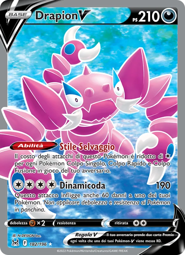 Drapion V Origine Perduta carta Pokémon italiana UR