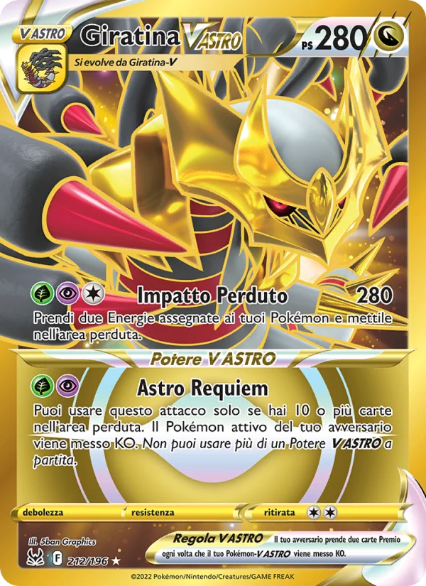 Giratina V ASTRO Origine Perduta carta Pokémon italiana HR
