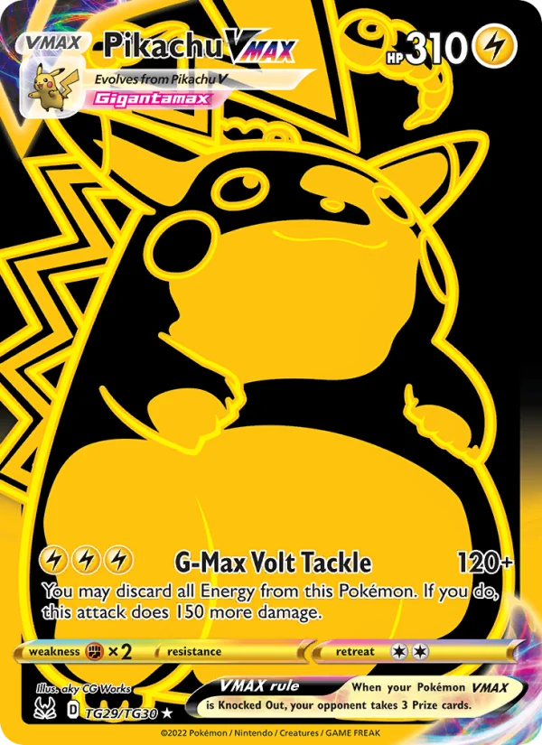 Pikachu VMAX Origine Perduta carta Pokémon italiana TG