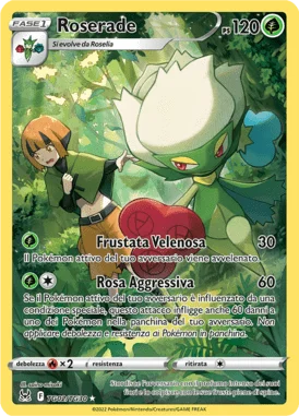 Roserade Origine Perduta carta Pokémon italiana TG