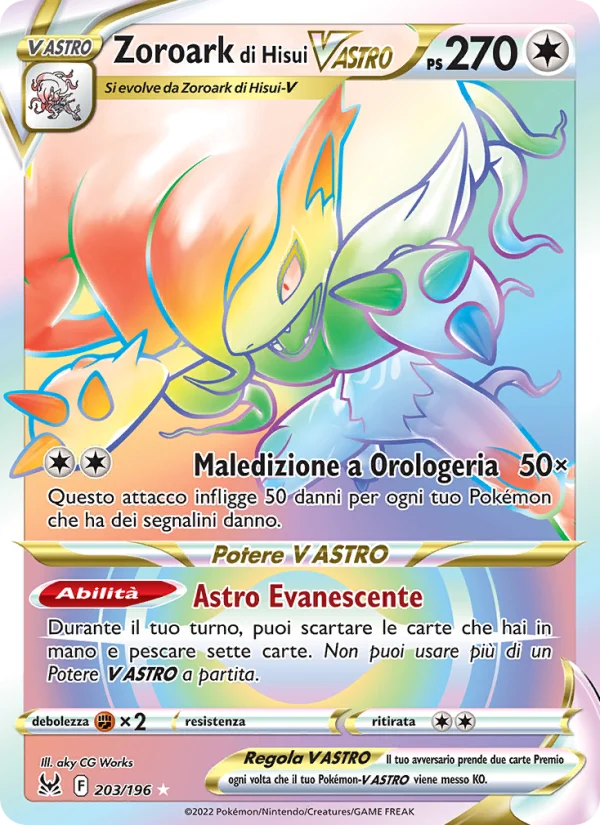 Zoroark di Hisui V ASTRO Origine Perduta carta Pokémon italiana RR