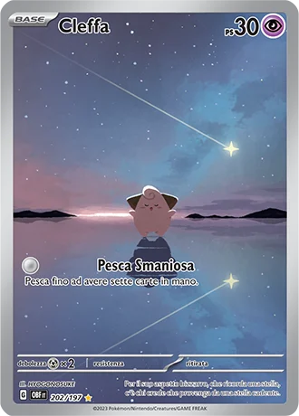 Cleffa Ossidiana Infuocata carta Pokémon italiana