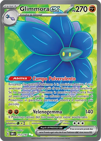 Glimmora ex Ossidiana Infuocata carta Pokémon italiana