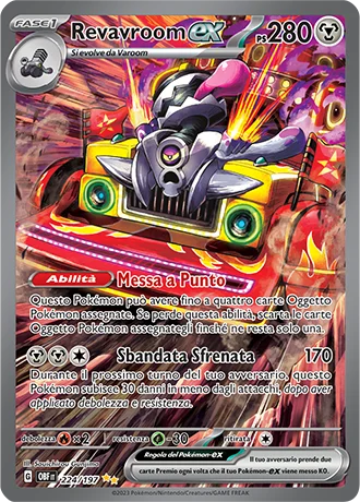 Revavroom ex Ossidiana Infuocata carta Pokémon italiana