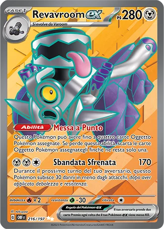 Revavroom ex Ossidiana Infuocata carta Pokémon italiana