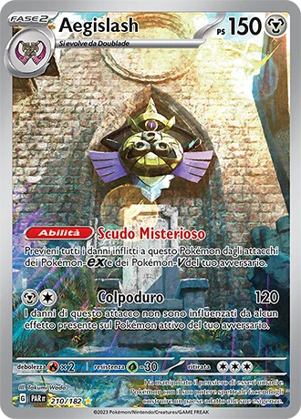 Aegislash Paradosso Temporale carta Pokémon italiana
