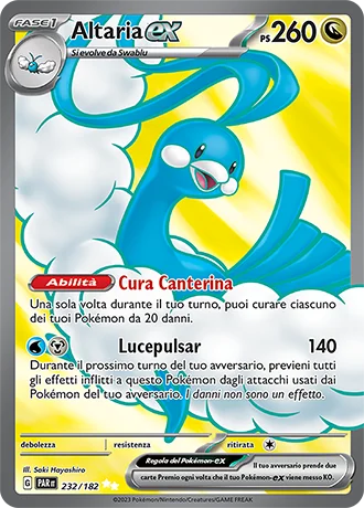 Altaria ex Paradosso Temporale carta Pokémon italiana