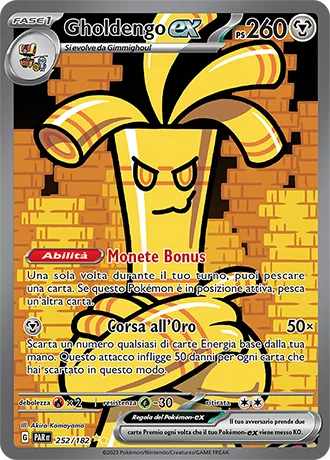 Gholdengo ex Paradosso Temporale carta Pokémon italiana