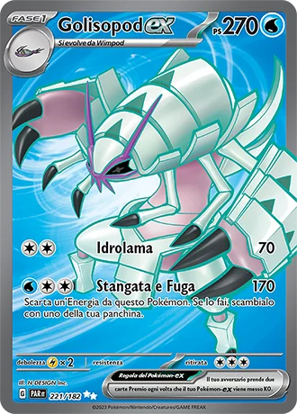 Golisopod ex Paradosso Temporale carta Pokémon italiana