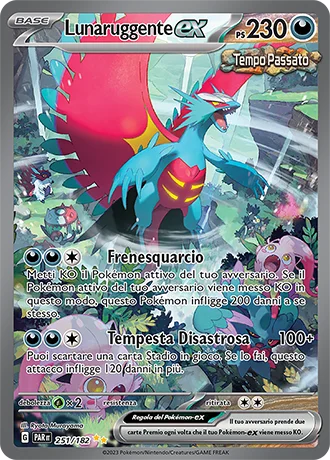 Lunaruggente ex Paradosso Temporale carta Pokémon italiana
