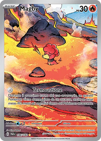 Magby Paradosso Temporale carta Pokémon italiana IR