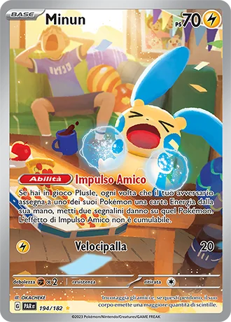 Minun Paradosso Temporale carta Pokémon italiana IR