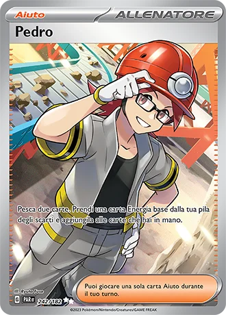 Pedro Paradosso Temporale carta Pokémon italiana UR