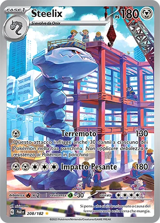 Steelix Paradosso Temporale carta Pokémon italiana