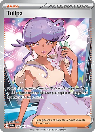 Tulipa Paradosso Temporale carta Pokémon italiana