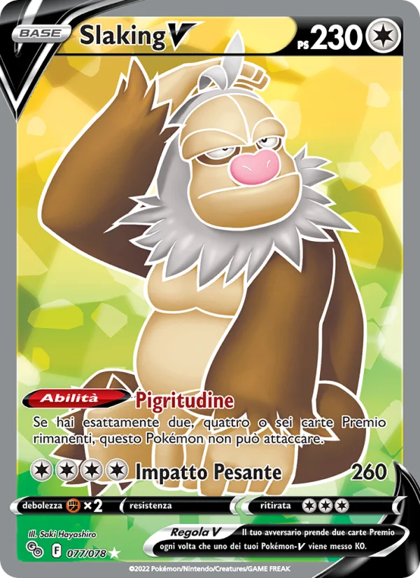 Slaking V Pokémon GO carta Pokémon italiana UR