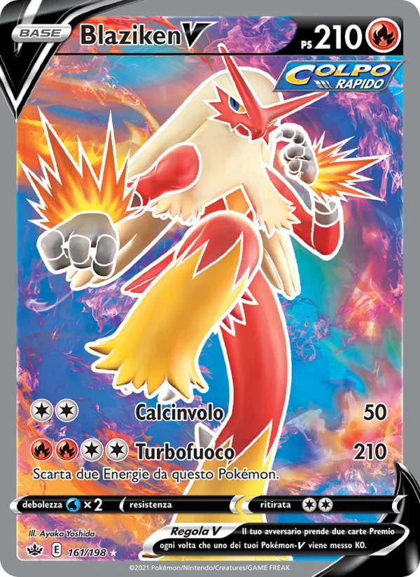 Blaziken V Regno Glaciale carta Pokémon italiana